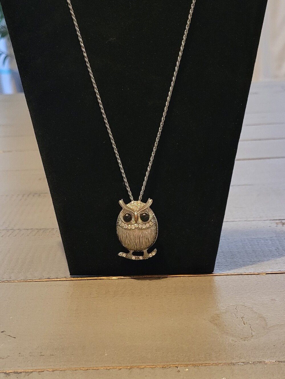 Silver Owl Pendant Necklace - Women's Jewelry